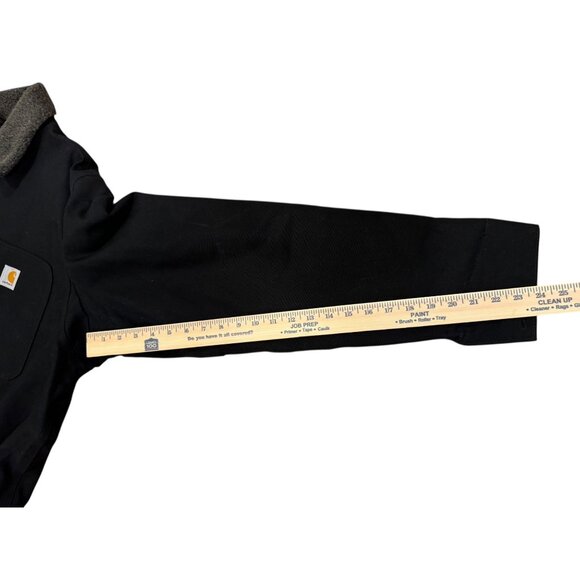 Carhartt Full Swing Chore Coat Black Sherpa-Lined Jacket Men’s XL Tall Workwear - Picture 8 of 9